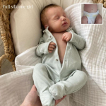 Populiari 19 colių 49 cm Simuliacinė Kūdikio Reborn Lėlė LOULOU Uždarytomis Akimis Mieganti Naujagimių Lėlė Rankų Darbo 3D Oda Matomos Venos Gyva Bebe Reborn Lėlės full silicone girl