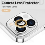 1vnt Bling Diamond fotoaparato objektyvo apsauga, skirta iPhone 11 12 13 14 15 16 Pro Max Diamonds metalinio žiedo fotoaparato objektyvo grūdinto stiklo apsauga 11/11 Pro/11 Pro Max/12/12 Pro