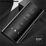 &bdquo;Smart Mirror Flip&ldquo; telefono dėklas, skirtas &bdquo;Redmi Note 10 10S 12 12S 13 Pro Plus 4G 5G 10C 12C Xiaomi 14C 14t pro&ldquo; galinio dangtelio dėkliams Redmi 10 juoda