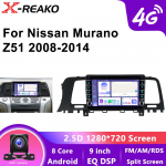 Android 13 Carplay Automobilinis Radijas Nissan Murano Z51 2008 - 2014 Multimedijos Vaizdo Grotuvas Navigacija Balsu Valdomas Stereo 2Din DVD 4G 8 Branduolių GPS 8 core 6GB+128GB