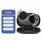 TWS Belaidė Sportinė Ausinė su Kabliuku už Ausies, Bluetooth, Triuk&scaron;mo Slopinimas 5.2, Mažas Latentinis Laikas Abiejose Ausyse juoda