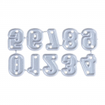 Skaičių pjaustymo formelės nuo 0 iki 9 &bdquo;pasidaryk pats&ldquo; i&scaron;karpų albumui, popierinių kortelių gamybai, dekoravimo įrankis vaikams, suaugusiems, kad būtų smagu