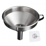 Nerūdijančio plieno piltuvėlis-filtras 11/13/15 cm Maistui skirti metaliniai pildymo piltuvėliai skysčiams, sausiems ingredientams M