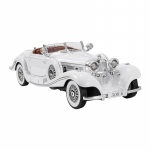 1/18 mastelio 1936 m. Benzs 500K lydinio klasikinio automobilio modelis, lietas metalinis retro transporto priemonių automobilio modelis, simuliacija, garsas ir &scaron;viesa, vaiki&scaron;kas žaislas, dovana balta