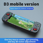 Belaidis BT 5.0 i&scaron;tempiamas žaidimų valdiklis, skirtas mobiliajam telefonui Android IOS žaidimų pultelis Joystick Eat Chicken Gamepad, skirtas PS4 Switch PC Black