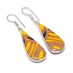 Rainbow Calsilica Handmade 925 Sterling Silver Jewelry Earring 1.89 q2d85