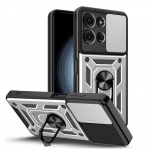 Apsauginis fotoaparato dėklas, skirtas &bdquo;Moto G75 G55 G35 G85 G04 G24 Power G34 G14 G54 G84 G13 G23 G53 G73 G32 G22 G30&ldquo; metaliniam žiedo laikiklio dangteliui For Moto G75 juoda