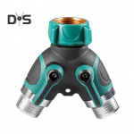 Sodo žarnos skirstytuvas su uždarymo vožtuvais, 2 krypčių, tvirtas, Y formos čiaupo skirstytuvas, 3/4 colio GHT sriegis, lauko mai&scaron;ytuvo skirstytuvas sodams, terasoms US Plug