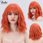 Trumpas Bob Ombre rožinis sintetinis perukas moteriai su kirpčiukais Water Body Wave sintetiniai plaukai Cosplay Lolita kar&scaron;čiui atsparūs natūralūs plaukai TB2020056-1
