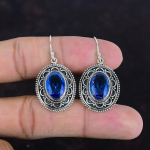 Faceted Tanzanite Quartz Earring Natural Gemstone Earrings 925 Sterling Silver Earring Vintage Dainty Jewelry Handmade Earring Gifts For Her