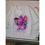 Kpop Demonų medžiotojas Medvilniniai mar&scaron;kinėliai Rumi Mira Zoey Anime Vaikų drabužiai Mergaitėms Berniukams Vasariniai Trumpomis rankovėmis Vaikų mada Mar&scaron;kinėliai Vir&scaron;us Dovana 58cm