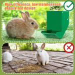 2Pcs Feeder for Cage feed Trough with Dustproof Lid, Small Animal Food Dispenser Chicken