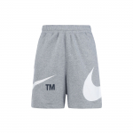 Nike Sportswear Swoosh logotipas, vidutinio juosmens, elastinės, poliesterio ir medvilnės, laisvalaikio &scaron;ortai, vyri&scaron;ki apatiniai, pilki DD5998-063 XL