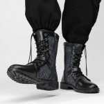 Madingi vyri&scaron;ki puskojiniai batai su sagtimi, Chelsea batai vyrams, odiniai motociklininko batai, auk&scaron;takulniai vyri&scaron;ki batai, eleganti&scaron;ki vyri&scaron;ki odiniai batai 39 juoda