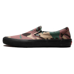 Vans Slip-On Pro Drobės Žemi Batai Ritinėjimui Unisex Ritinėjimo Batai Karinio Stiliaus Žalias Kamufliažas VN0A347VKAF 36
