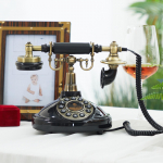 Retro vie&scaron;bučio telefonas &bdquo;pasidaryk pats&ldquo; garso svečių knyga vestuvėms &ndash; antikvarinių mygtukų leidimas Standard