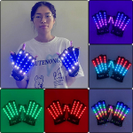 LED Vilverino pir&scaron;tinės ir tricoloriniai &scaron;vytintys akiniai su lanku scenos ir baro pasirodymams One Size