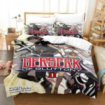 Anime Berserk patalynės komplektas berniukams, mergaitėms, dvyniai, karalienės dydžio antklodės užvalkalas, pagalvės užvalkalas, lova vaikams, suaugusiems, namų tekstilė, tekstilė 70x133cm 2pcs