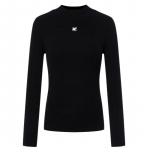 MO&Co. MC Embroidered Mock Neck Knit Base Layer Top S (160cm)