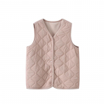 Yiershuang Women's 100% Wool-Filled Thermal Cardigan Vest XL