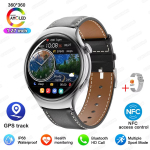 2025 Naujas moteri&scaron;kas mados i&scaron;manusis laikrodis moterims AMOLED HD ekranas GPS &Scaron;irdies ritmas Bluetooth skambinimas Vandeniui atsparus lauko i&scaron;manusis laikrodis Xiaomi Leather black