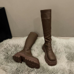 Mada Rudens Žiemos Lieknos Moteri&scaron;kos Ilgaauliai Batai Vir&scaron; Kelio Moteri&scaron;ki Platforminiai Storu Padu Ilgi Aulinukai Zapatos De Mujer 38