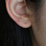Mažiau yra daugiau 14K AUKSO MINI AUSKARAS rose gold