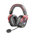 Naujosios &bdquo;Over-Ear&ldquo; &bdquo;Bluetooth&ldquo; žaidimų ausinės, skirtos naudoti tarpvalstybinėje komunikacijoje: Patogios, ai&scaron;kus garsas, trys belaidžio ry&scaron;io režimai. juoda/raudona
