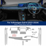 TPU skaidri plėvelė VW Volkswagen Golf 8 automobilio interjero lipdukams Centrinės konsolės ekranui Prietaisų skydeliui Pavarų svirties Durų langų skydeliui 8.25in