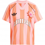 Adidas Originals Dryžuoti raidės Laismi trumparankoviai mar&scaron;kinėliai Moteri&scaron;ki vir&scaron;utiniai drabužiai Rožiniai KC0673 A/S