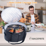 Lėtai verdančio puodo mai&scaron;eliai, izoliuoti, didelės talpos, daugkartinio naudojimo įdėklai, maisto gaminimo puodo ne&scaron;iojimo krep&scaron;ys su dangčio tvirtinimo sagtimi kelionėms, stovyklavimui China Mainland