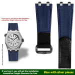 26mm 28mm Naujas Fluoro kaučiuko FKM laikrodžio dirželis Audemars & Piguet Royal Oak 15400 15500 26331 15710 15703 serijai unisex dirželis 26mm black