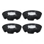 4 vnt. Gėlių vazono pagrindas Savaime laistomas padėklų rinkinys Paauk&scaron;tinti augalų skydeliai su tinklelio skylėmis Apsaugo nuo perlaistymo/nepakankamo laistymo Augalų padėklas juoda