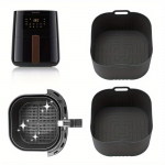2 vnt. silikoninių kepimo formų oro gruzdintuvėms, skirtų Philips HD9252 HD9200 HD9255 modelio oro gruzdintuvėms, dovana, namų virtuvės aksesuarai, lengvai valomi