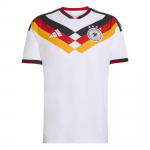 Adidas Vokietija 26 Namų mar&scaron;kinėliai Unisex Slim Fit Trumpomis rankovėmis Futbolo vir&scaron;utiniai baltas KD8363 2XL