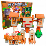 Minecraft Robotas tvirtovė 2-in-1 LED namas Žaidimų kaladėlių rinkinys