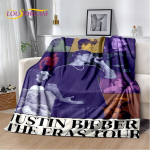 2025 Naujo stiliaus Justin Drew Bieber Dainininko JB pledas, Mink&scaron;tas pledas namams, miegamajam, lovai, sofai, kelionėms, i&scaron;kylai, vaiko dovana 125X150CM gray