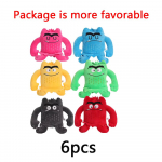 Palankiausias 6 vnt./rinkinys Kawaii Spalvų Monstras Pliu&scaron;inis Lėlė Monstras Spalva Emocija Pliu&scaron;inė Žaislas Vaikui Gimtadienio Dovana 14cm