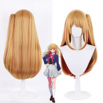 Anime Oshi no Ko Cosplay Ai Hoshino Ruby Akuamarin Arima Kana Cosplay Kostiumas Mergaičių Mokyklos Uniforma Aqua Lolita Suknelė Kostiumas Perukas S beige