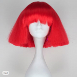 HAIRJOY Lady Gaga Cosplay Perukai Tiesus Bob Trumpas Tamsiai Rudas Sidabri&scaron;kai Pilkas &Scaron;viesiai Rudas Rožinis Žalias &Scaron;viesus Juodas Sintetinių Plaukų Perukas red