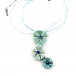 Les Tr&eacute;sors De Lily [E0390] - Collier Cr&eacute;ateur 'Mimosas' Bleu mėlyna