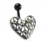 Les Tr&eacute;sors De Lily [H9331] - Body Piercing 'Love' peace juoda