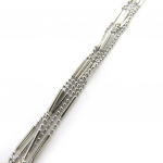 Les Tr&eacute;sors De Lily [M7278] - Bracelet Argent 'Chor&eacute;graphie' 5 rangs (argent rhodi&eacute;)