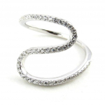 Bague Argent 'Sissi' blanc