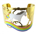 Les Tr&eacute;sors De Lily [P1996] - Bracelet artisanal 'Monde Merveilleux' (Licorne) multicolore - 53 mm 37 mm