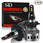 2vnt 20000Lm Mini H1 H7 Led Canbus priekinių žibintų lemputės H4 LED H11 CSP priekiniai žibintai H8 HB3 9005 HB4 9006 9012 hir2 9004 9007 H13 Hi/Lo Light Auto Lamp 6000K 9005/HB3