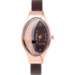 Populiarus laikrodis Creative Quartz Fashion Accessories Suknelė Laikrodis Laikrodis Rankinis Moterys ruda