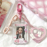 Albumo nuotraukų apsauga Idol nuotraukų rankovės ID laikiklis pakabukas kortelės rankovės fotokortelių laikiklis raktų pakabukas with pendant