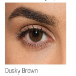 Aquacolor vienadieniai mink&scaron;ti spalvoti kontaktiniai lę&scaron;iai be dioptrijų su apsauga nuo UV - Dusky Brown - (10 objektyvas/dėžutė) - Plano