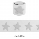 Sidabrinės &scaron;viesą atspindinčios juostelės Patch Stars Heart Vinyl Film Transfer Pasidaryk pats mar&scaron;kinėliai Drabužiai Lipdukai Parches Ropa Lygintuvas ant pleistrų 3x100cm 3x100cm